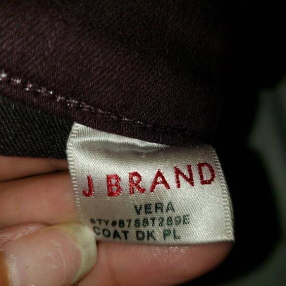 J Brand For Nordstrom Vera  Coat Dk Pl Size 28 - Picture 4 of 7